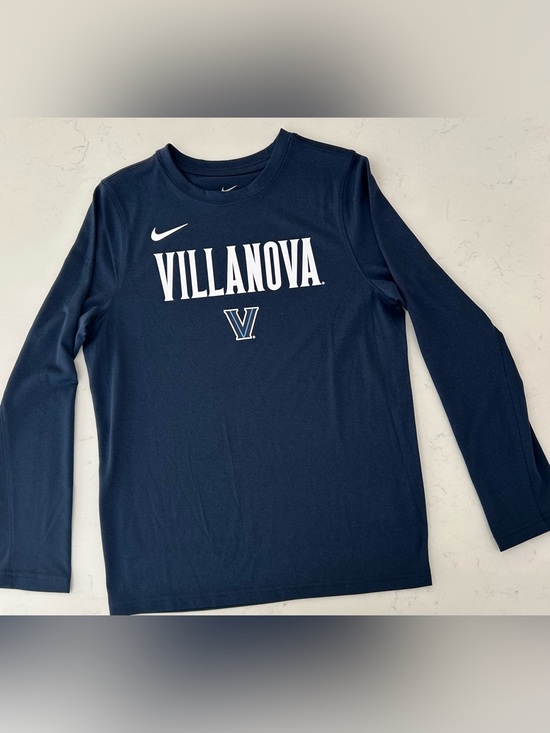 Nike Other - Nike Dri-FIT Navy Villanova Long Sleeve Tee with White Print Youth Large